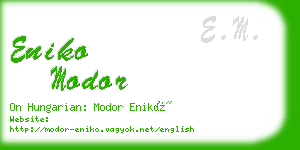 eniko modor business card